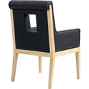 Meridian Gwendolyn Black Vegan Leather Dining Arm Chair IMAGE 6