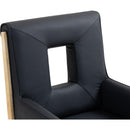 Meridian Gwendolyn Black Vegan Leather Dining Arm Chair IMAGE 8