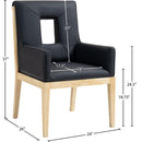 Meridian Gwendolyn Black Vegan Leather Dining Arm Chair IMAGE 9