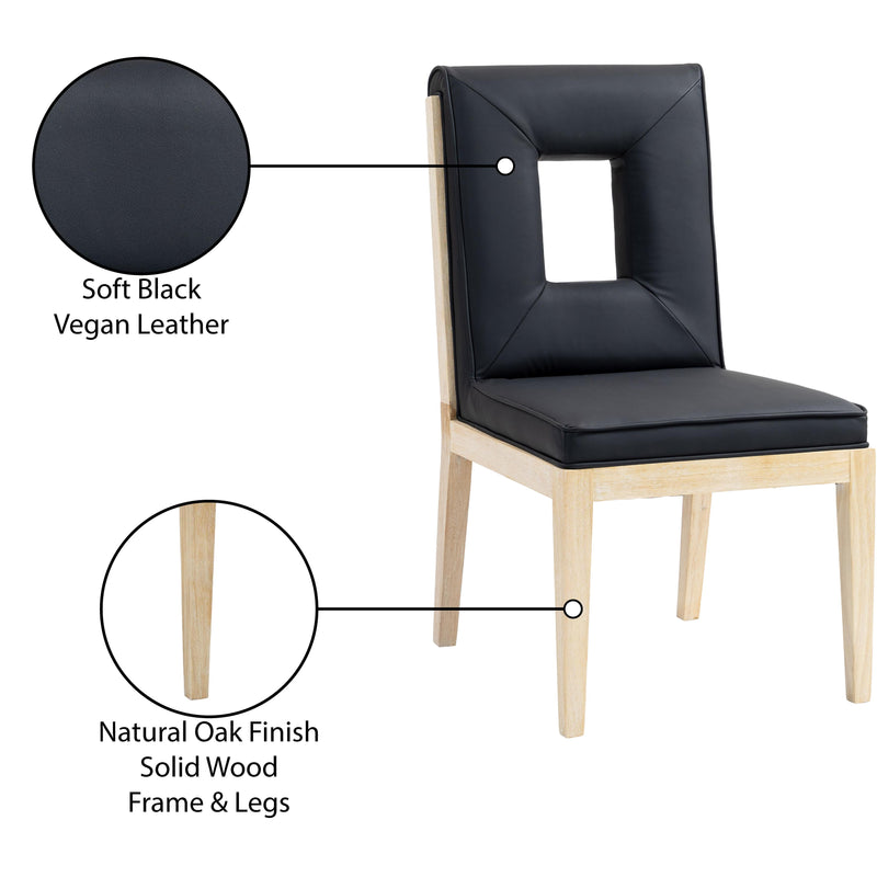 Meridian Gwendolyn Black Vegan Leather Dining Side Chair IMAGE 10