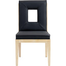 Meridian Gwendolyn Black Vegan Leather Dining Side Chair IMAGE 3