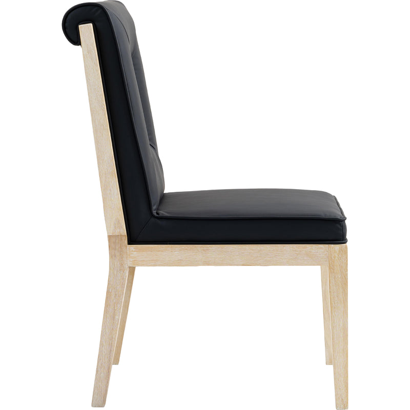Meridian Gwendolyn Black Vegan Leather Dining Side Chair IMAGE 4