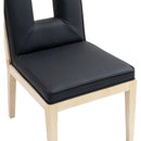 Meridian Gwendolyn Black Vegan Leather Dining Side Chair IMAGE 7