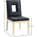 Meridian Gwendolyn Black Vegan Leather Dining Side Chair IMAGE 9