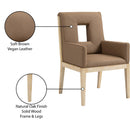 Meridian Gwendolyn Brown Vegan Leather Dining Arm Chair IMAGE 10