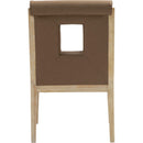 Meridian Gwendolyn Brown Vegan Leather Dining Arm Chair IMAGE 5