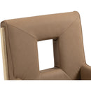 Meridian Gwendolyn Brown Vegan Leather Dining Arm Chair IMAGE 8