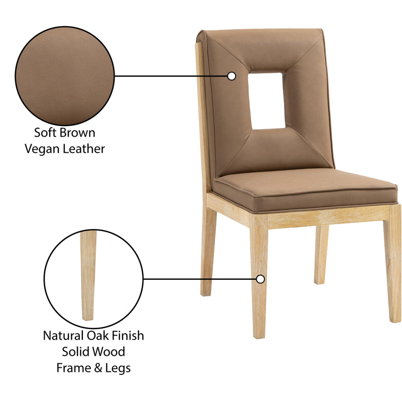 Meridian Gwendolyn Brown Vegan Leather Dining Side Chair IMAGE 10