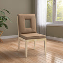 Meridian Gwendolyn Brown Vegan Leather Dining Side Chair IMAGE 2