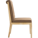 Meridian Gwendolyn Brown Vegan Leather Dining Side Chair IMAGE 4