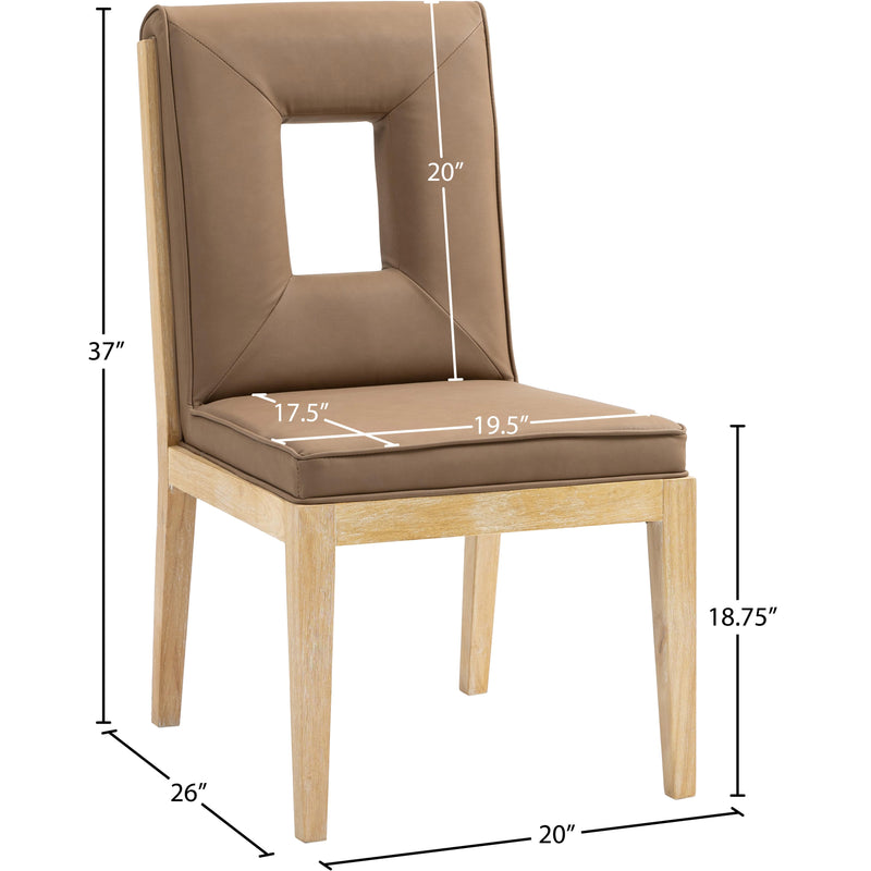 Meridian Gwendolyn Brown Vegan Leather Dining Side Chair IMAGE 9