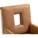 Meridian Gwendolyn Cognac Vegan Leather Dining Arm Chair IMAGE 8