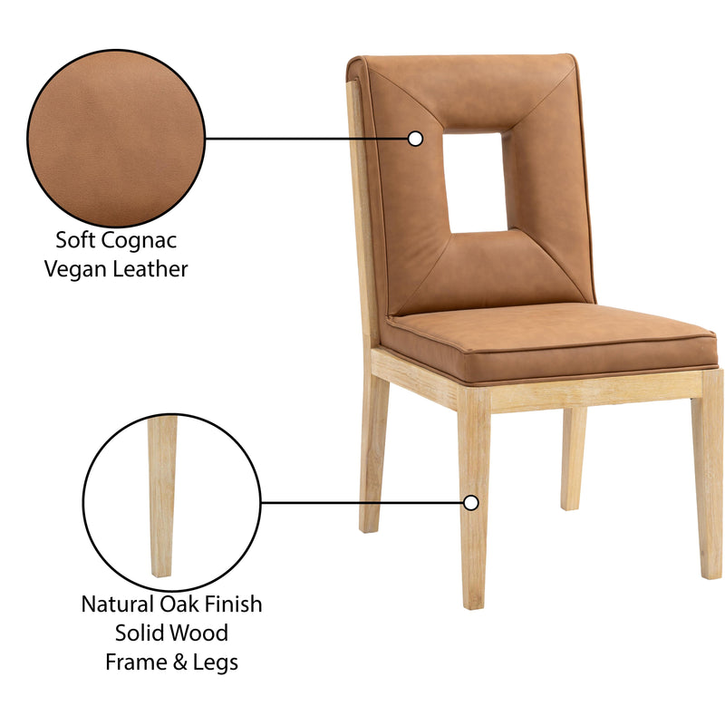 Meridian Gwendolyn Cognac Vegan Leather Dining Side Chair IMAGE 10