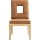 Meridian Gwendolyn Cognac Vegan Leather Dining Side Chair IMAGE 3