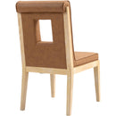 Meridian Gwendolyn Cognac Vegan Leather Dining Side Chair IMAGE 6