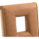 Meridian Gwendolyn Cognac Vegan Leather Dining Side Chair IMAGE 8