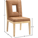 Meridian Gwendolyn Cognac Vegan Leather Dining Side Chair IMAGE 9