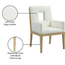 Meridian Gwendolyn Cream Vegan Leather Dining Arm Chair IMAGE 10