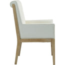 Meridian Gwendolyn Cream Vegan Leather Dining Arm Chair IMAGE 4