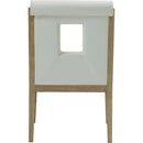 Meridian Gwendolyn Cream Vegan Leather Dining Arm Chair IMAGE 5