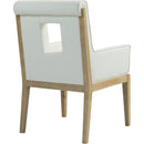Meridian Gwendolyn Cream Vegan Leather Dining Arm Chair IMAGE 6