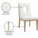 Meridian Gwendolyn Cream Vegan Leather Dining Side Chair IMAGE 10
