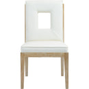 Meridian Gwendolyn Cream Vegan Leather Dining Side Chair IMAGE 3