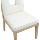 Meridian Gwendolyn Cream Vegan Leather Dining Side Chair IMAGE 7