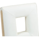 Meridian Gwendolyn Cream Vegan Leather Dining Side Chair IMAGE 8