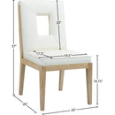 Meridian Gwendolyn Cream Vegan Leather Dining Side Chair IMAGE 9