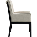 Meridian Gwendolyn Cream Linen Textured Fabric Dining Arm Chair IMAGE 4