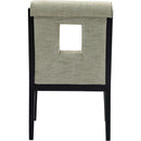 Meridian Gwendolyn Green Linen Textured Fabric Dining Arm Chair IMAGE 5