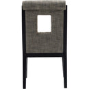 Meridian Gwendolyn Grey Linen Textured Fabric Dining Side Chair IMAGE 5