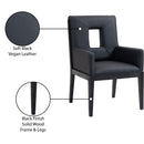 Meridian Gwendolyn Black Vegan Leather Dining Arm Chair IMAGE 10