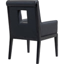Meridian Gwendolyn Black Vegan Leather Dining Arm Chair IMAGE 6