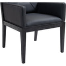 Meridian Gwendolyn Black Vegan Leather Dining Arm Chair IMAGE 7