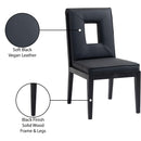 Meridian Gwendolyn Black Vegan Leather Dining Side Chair IMAGE 10
