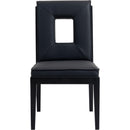 Meridian Gwendolyn Black Vegan Leather Dining Side Chair IMAGE 3