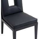 Meridian Gwendolyn Black Vegan Leather Dining Side Chair IMAGE 7