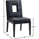 Meridian Gwendolyn Black Vegan Leather Dining Side Chair IMAGE 9
