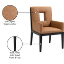 Meridian Gwendolyn Cognac Vegan Leather Dining Arm Chair IMAGE 10