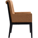 Meridian Gwendolyn Cognac Vegan Leather Dining Arm Chair IMAGE 4