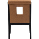 Meridian Gwendolyn Cognac Vegan Leather Dining Arm Chair IMAGE 5