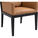 Meridian Gwendolyn Cognac Vegan Leather Dining Arm Chair IMAGE 7
