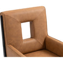 Meridian Gwendolyn Cognac Vegan Leather Dining Arm Chair IMAGE 8