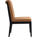 Meridian Gwendolyn Cognac Vegan Leather Dining Side Chair IMAGE 4