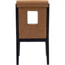 Meridian Gwendolyn Cognac Vegan Leather Dining Side Chair IMAGE 5