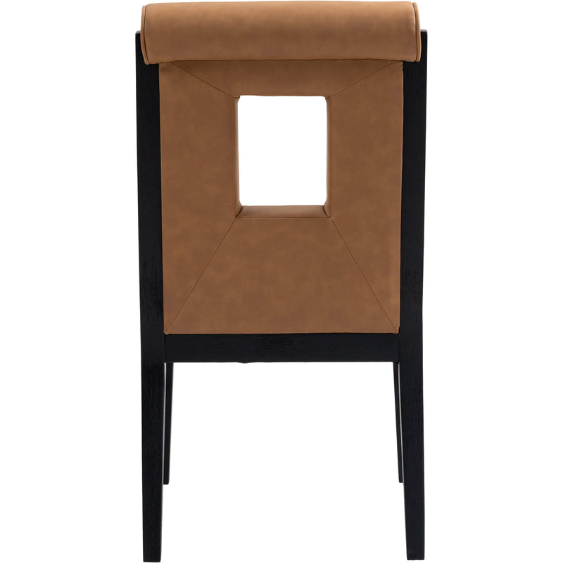 Meridian Gwendolyn Cognac Vegan Leather Dining Side Chair IMAGE 5
