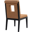 Meridian Gwendolyn Cognac Vegan Leather Dining Side Chair IMAGE 6