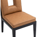 Meridian Gwendolyn Cognac Vegan Leather Dining Side Chair IMAGE 7